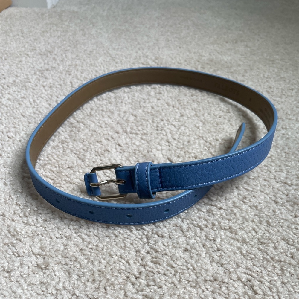 Talbots Blue Leather Belt